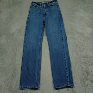 Abercrombie Fitch Jeans Womens 25 Blue Denim High Rise Ankle Straight